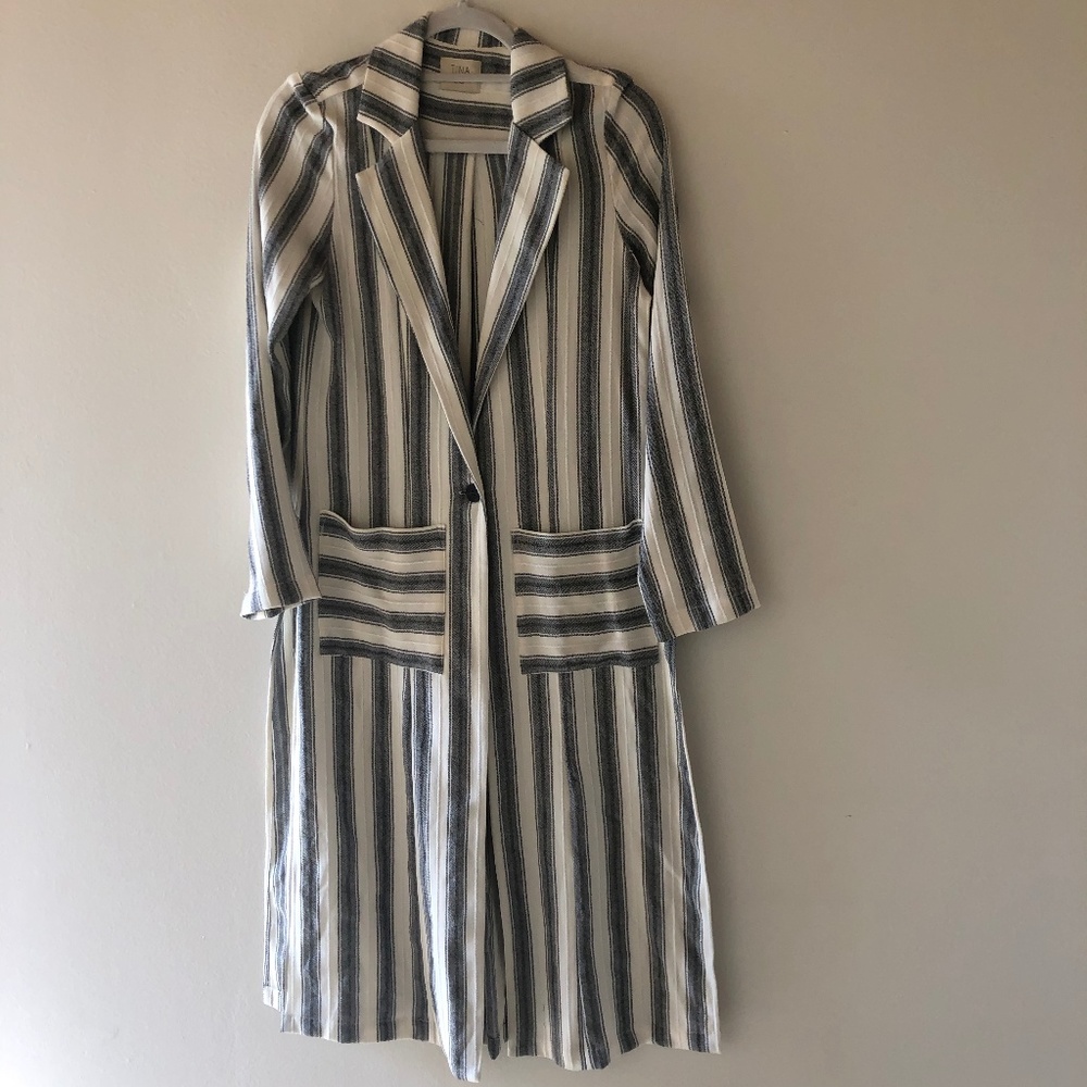 NWT TINA AND JO STRIPED COAT